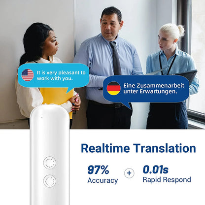 Language Translator Device Portable Foreign Language Real-Time 2-Way Translations, Supporting 72+ Languages for Travelling Learning Shopping Business Chat Recording Translations